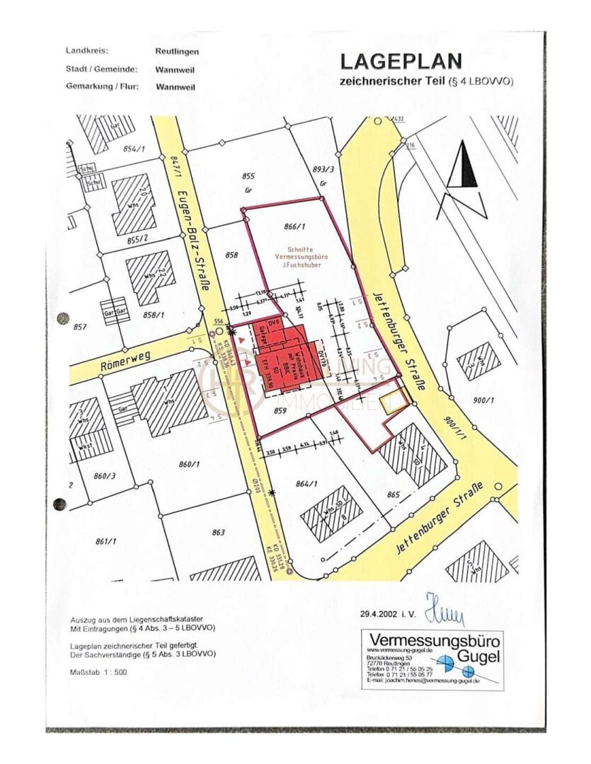 lageplan grundstücke wannweil